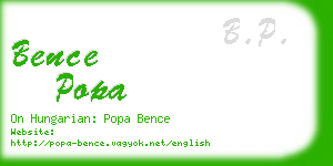 bence popa business card